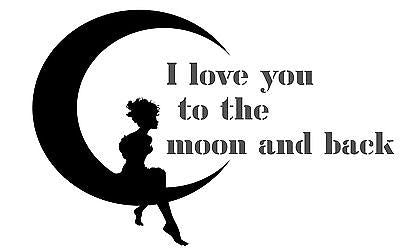 I Love you to the moon and back  Large Stencil 10 mil -  Reusable Patterns