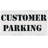 Stencil - 4" LETTERS "EMPLOYEE PARKING", other text available - NEW