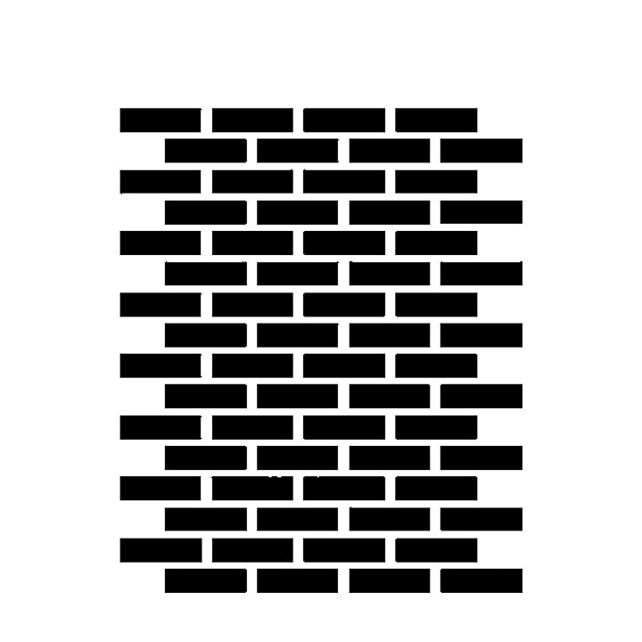 Brick Pattern - High Quality Reusable Stencil on 10 mil Mylar
