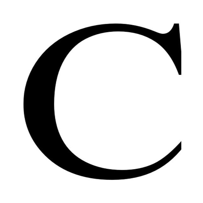 7 Inch Hand Lettered C Welcome - 7 inch letters with 1
