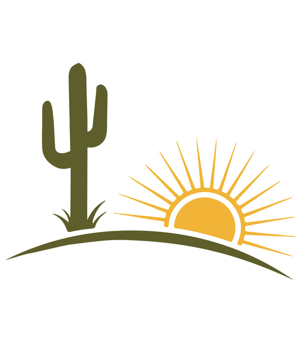 Cactus Sun - 10 Mil Clear Mylar  - Reusable Stencil Pattern