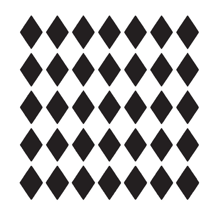 Diamond Pattern - 10 Mil Clear Mylar -Reusable Stencil Pattern