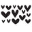 Hearts -10 Mil Mylar-Reusable Stencil Pattern