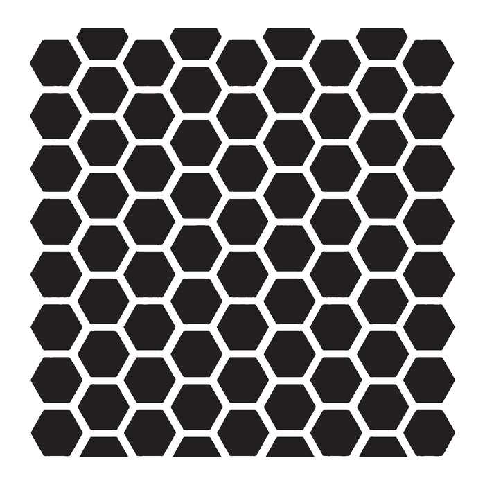 Honeycomb Pattern - 10 Mil Clear Mylar -Reusable Stencil Pattern