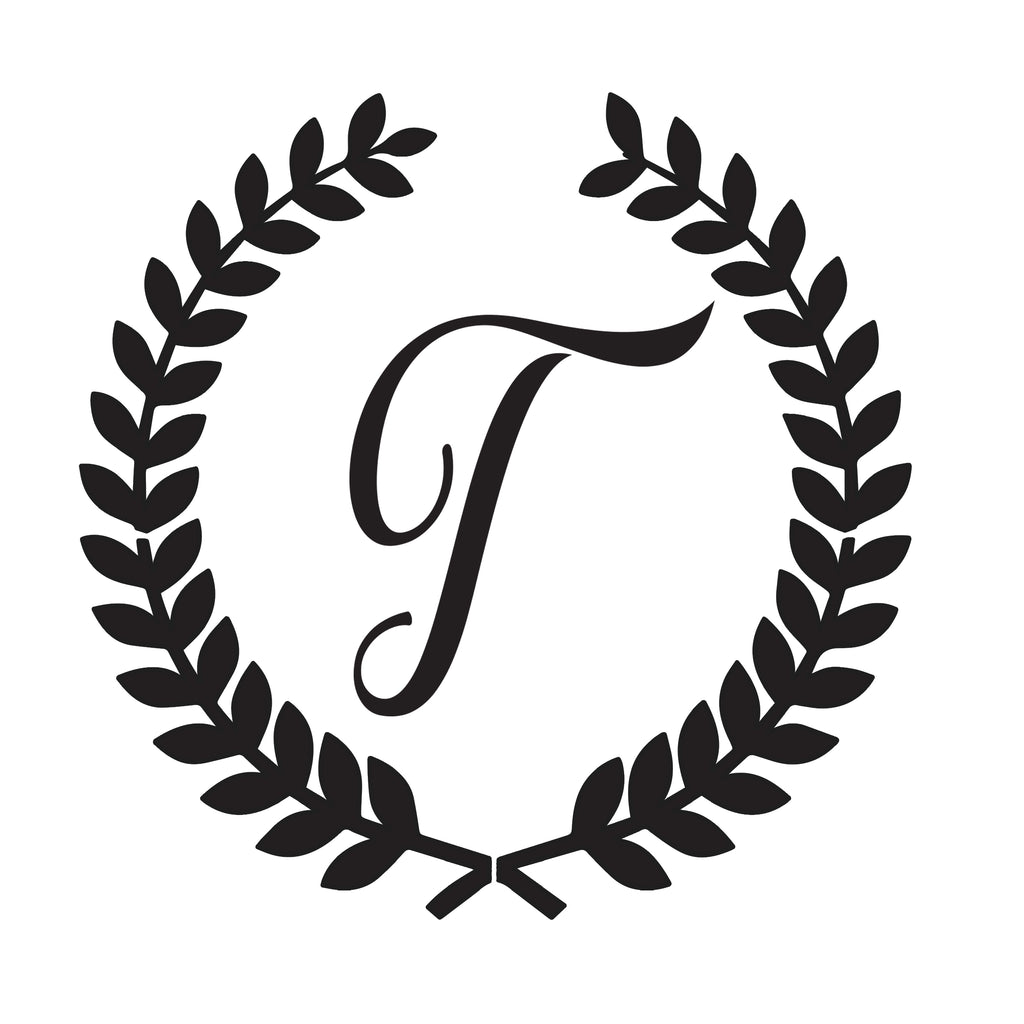 Laurel Leaf-Script T- 10 Mil Mylar Reusable Stencil — Go Stencil