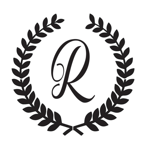 Laurel Leaf-Script R- 10 Mil Mylar Reusable Stencil