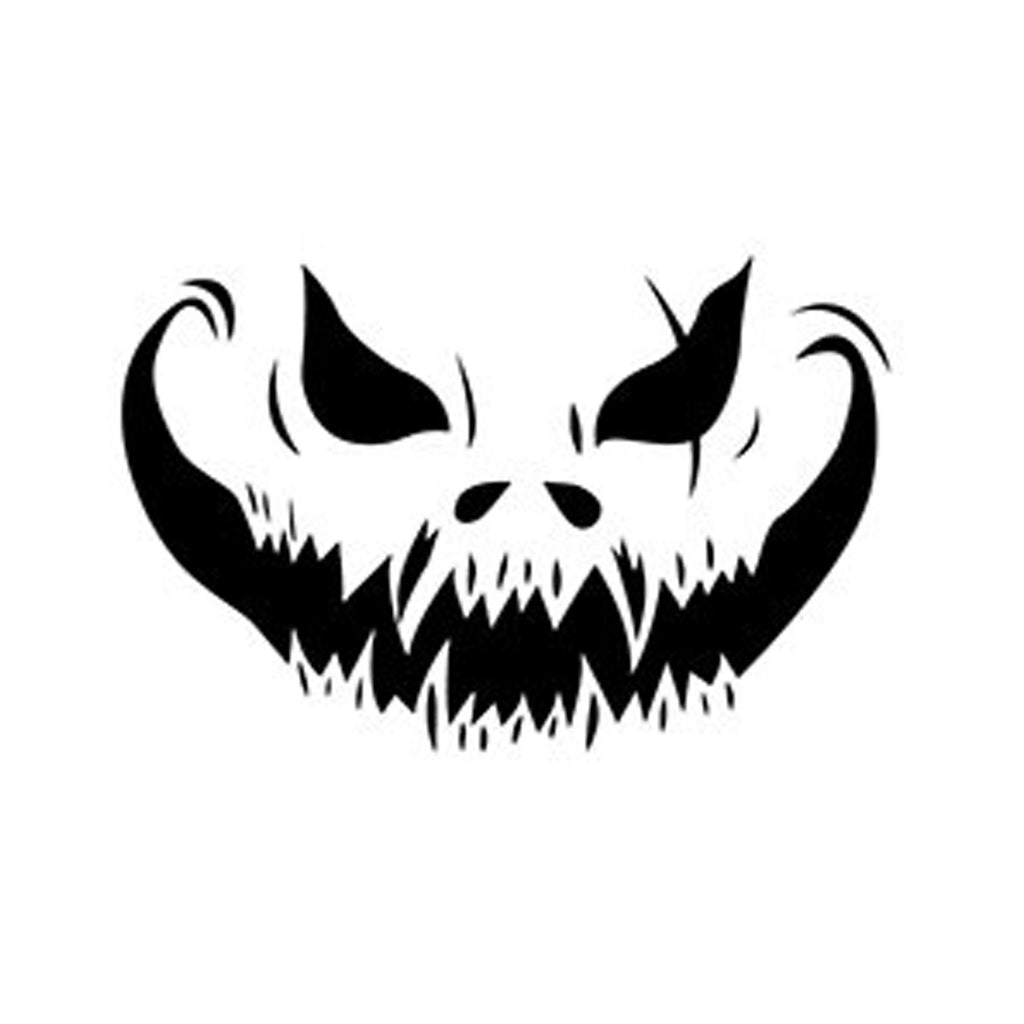 Mean Pumpkin Face Stencil 10 Mil Clear Mylar Reusable Pattern Go mean-pumpkin-face-stencil-10-mil-clear-mylar-reusable-pattern-go