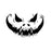 Mean Pumpkin Face Stencil - 10 Mil Clear Mylar - Reusable Pattern