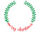 Merry Christmas Wreath - 10 Mil Clear Mylar  - Reusable Stencil Pattern