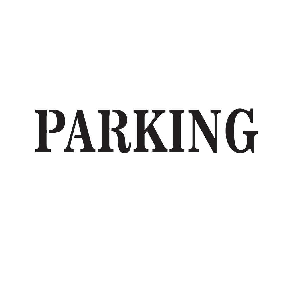 Parking 35w x 9"h High Quality Stencil on 10mil Clear Mylar Reusable Pattern