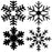 Snowflakes 4pk - 10 Mil Clear Mylar -Reusable Stencil Pattern