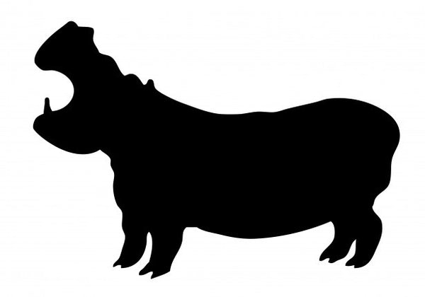 Hippopotamus - High Quality Stencil 10 mil - Reusable Patterns – Go Stencil