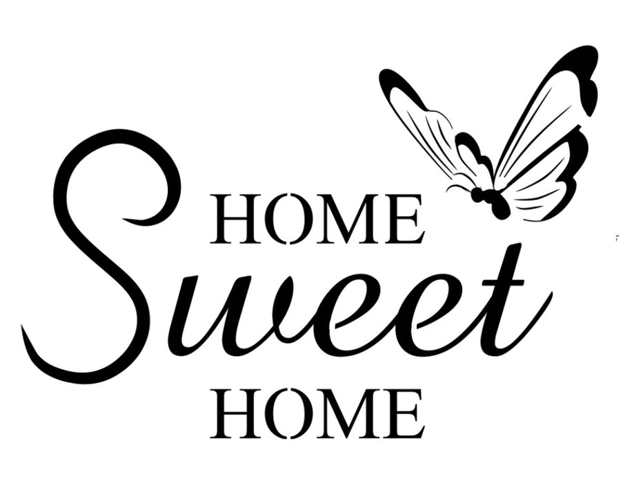 Home Sweet Home stencil - 10 mil clear myar - Reusable Pattern