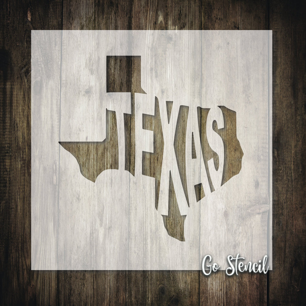Texas -10 Mil Mylar-Reusable Stencil