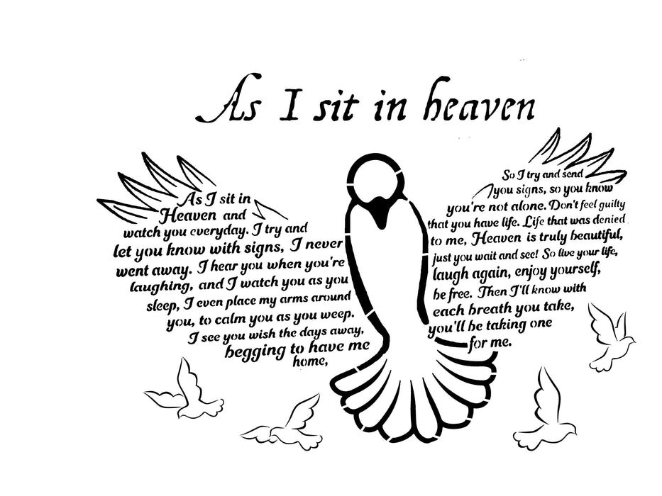 as-i-sit-in-heaven-dove-stencil-24x18-go-stencil for As I Sit In Heaven Free Printable As I sit in Heaven (Dove) - Stencil 24x18 | Go Stencil for As I Sit In Heaven Free Printable