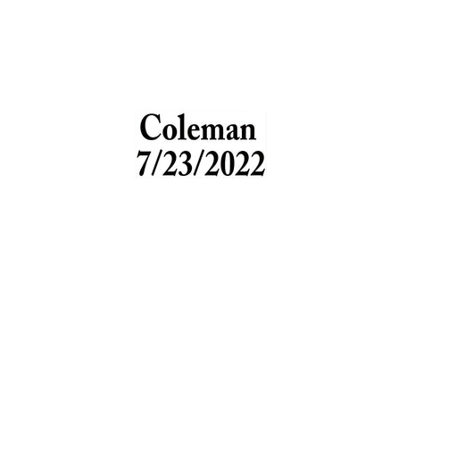 Coleman date