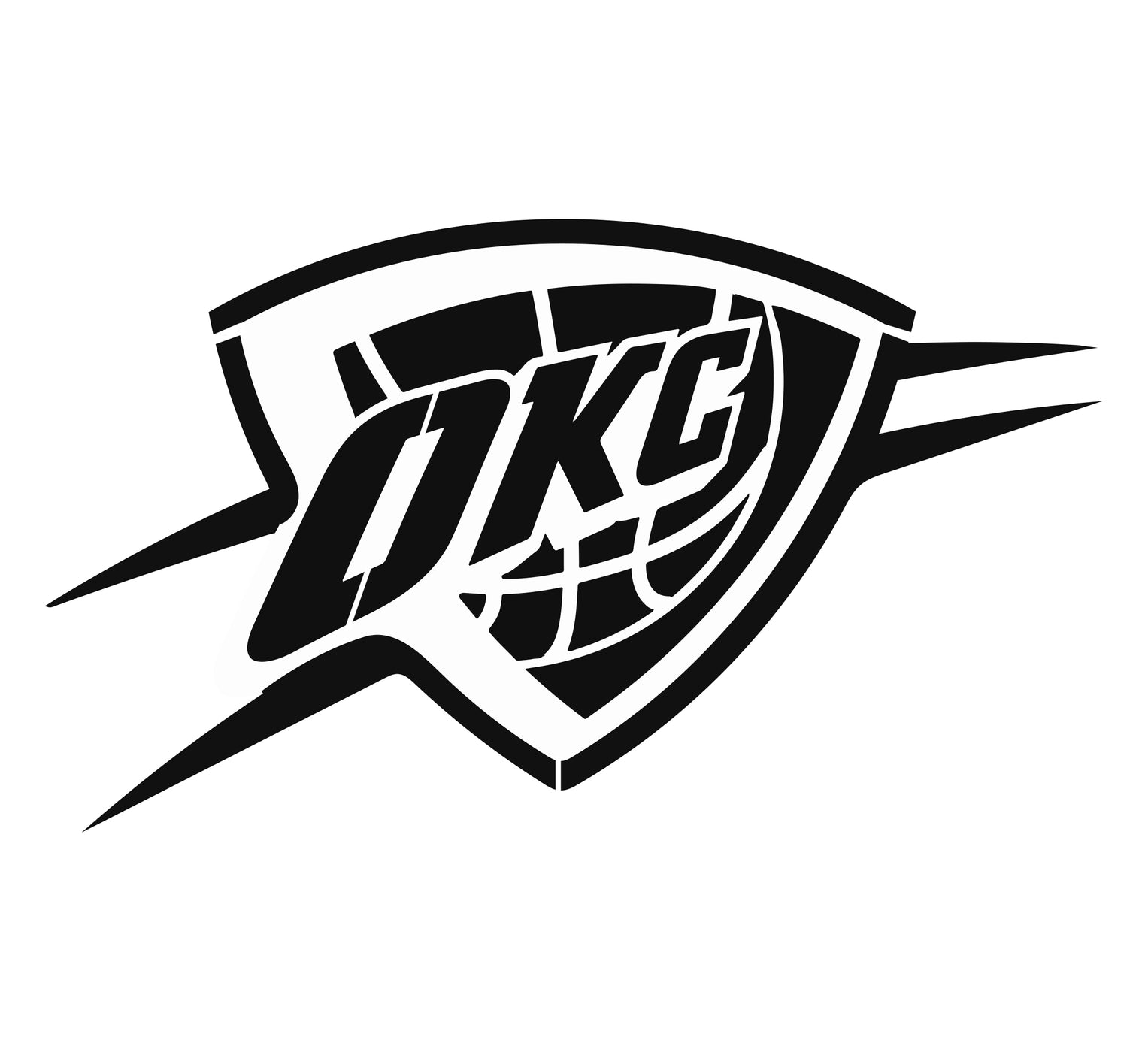 OKC Thunder - 10 Mil Clear Mylar - Reusable Stencil Pattern — Go Stencil