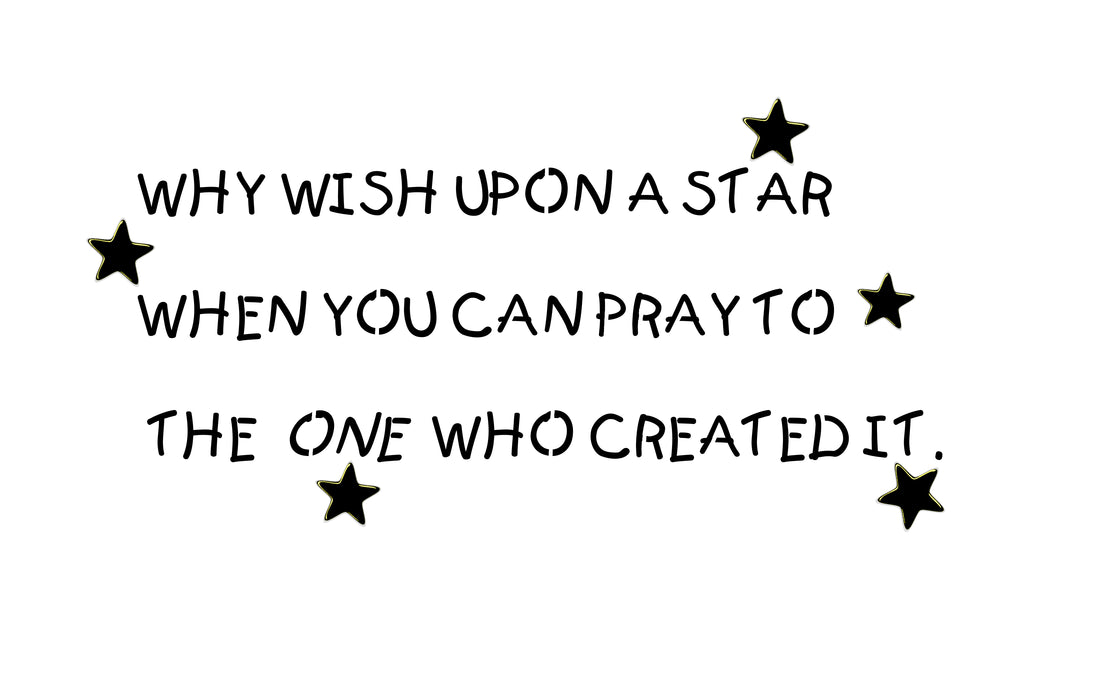 Wish up on a star - stencil on 10 mil clear mylar